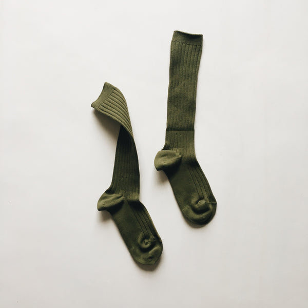 knee high socks | olive