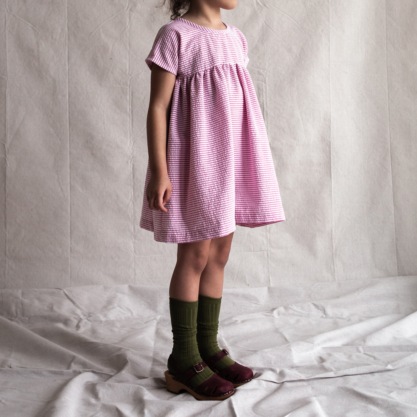 etta dress | pink stripes