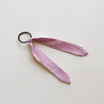 long ponytail | raspberry gingham