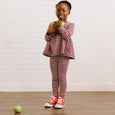 slim leggings | plum stripe