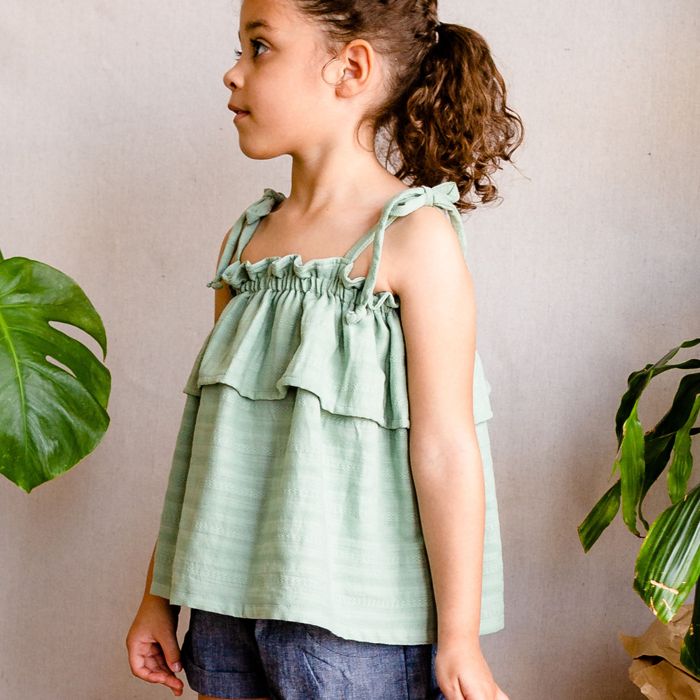 tillie tank | embroidered mint
