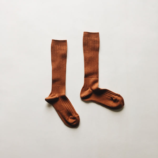 knee high socks | rust