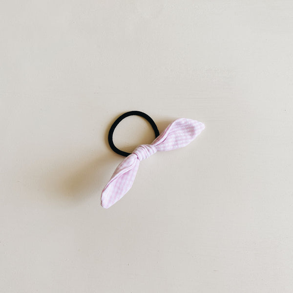 knotted ponytail | lilac gingham