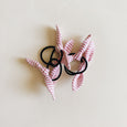 knotted ponytail | pink stripe
