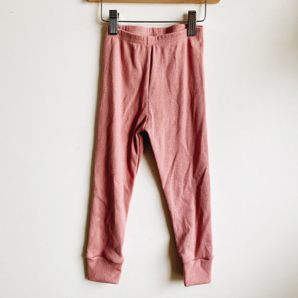 SAMPLE leggings | pink rib | size 3/4y