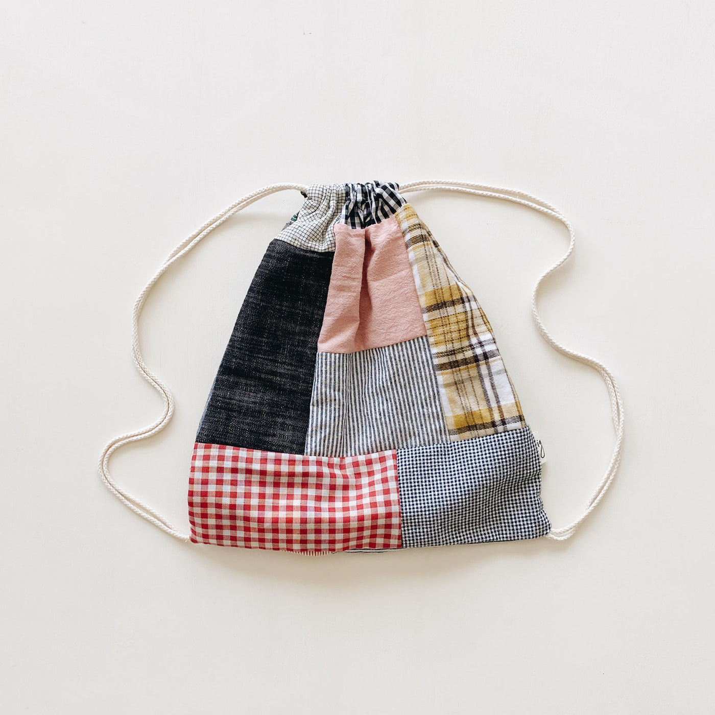 patchwork pack | yellow plaid